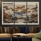 11778299-MGV-CV-36X24-Yayoi Wall Art: Transform Your Space, Modern Japanese Wall Art Print Yayoi Kusama Canvas Wall Art Abstract Mount Fuji Canvas Print Japanese