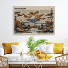 Yayoi Wall Art: Transform Your Space, Modern Japanese Wall Art Print Yayoi Kusama Canvas Wall Art Abstract Mount Fuji Canvas Print Japanese