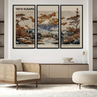 11778299-MGV-FC-48X32-3P_Black-Yayoi Wall Art: Transform Your Space, Modern Japanese Wall Art Print Yayoi Kusama Canvas Wall Art Abstract Mount Fuji Canvas Print Japanese