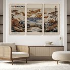 11778299-MGV-FC-48X32-3P_Natural-Yayoi Wall Art: Transform Your Space, Modern Japanese Wall Art Print Yayoi Kusama Canvas Wall Art Abstract Mount Fuji Canvas Print Japanese