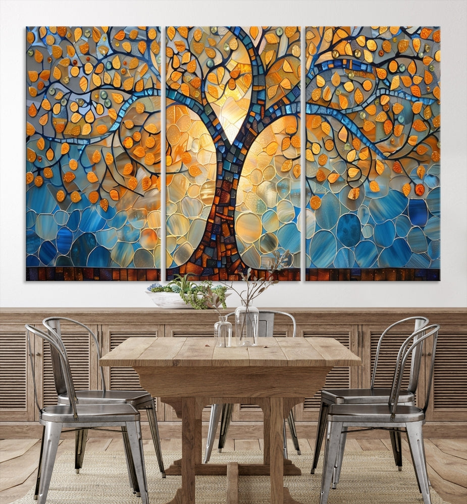 Edit-Images-Yggdrasil Tree of Life Mosaic Stained Glass Wall Art, Yggdrasil Tree of Life Mosaic Canvas Print