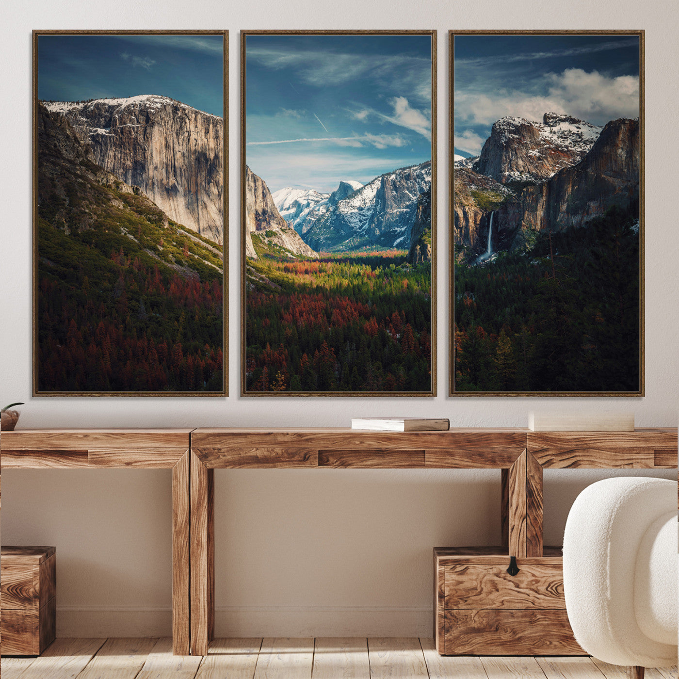 15244033-MGV-CV-36X24-Yosemite National Park Canvas Print, Mountain Landscape Print, Framed El Capitan Art Print, Large Scenic Nature Printing