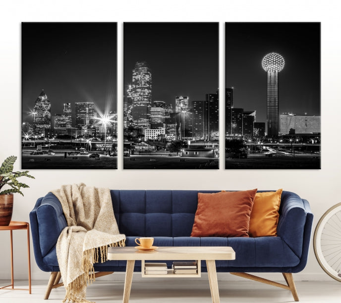 Dallas City Wall Art Canvas Print