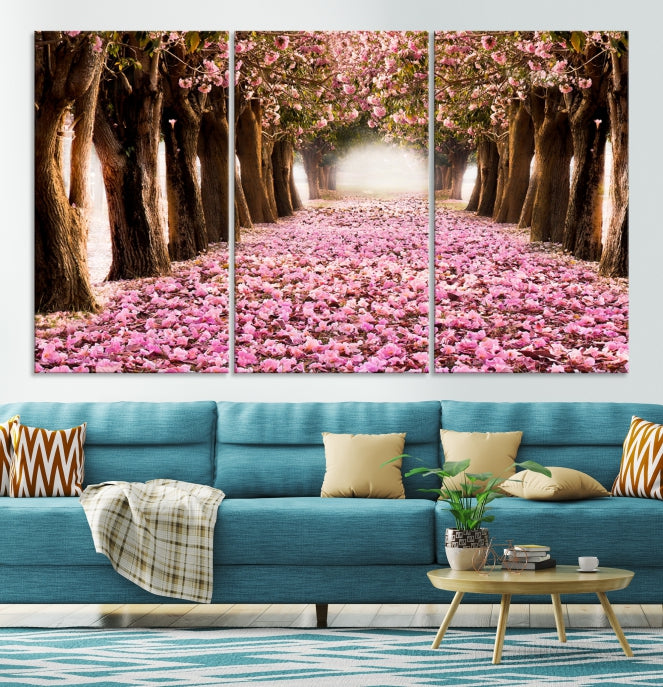 Art mural de cerisiers en fleurs Impression sur toile