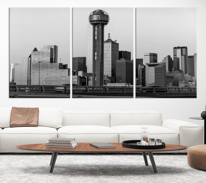 Dallas City Wall Art Canvas Print