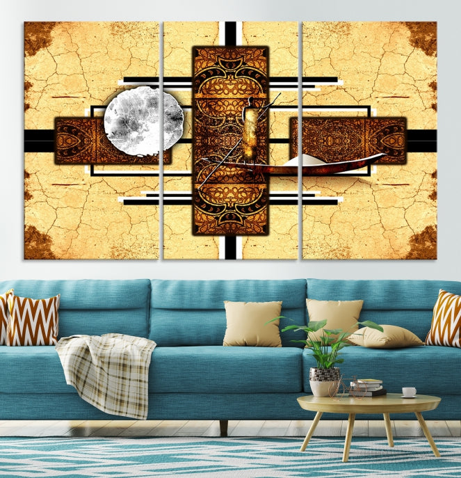 African Style Abstract Wall Art Canvas Print