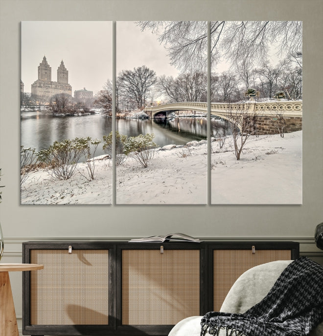 The Bow Bridge in Central Park Canvas Print