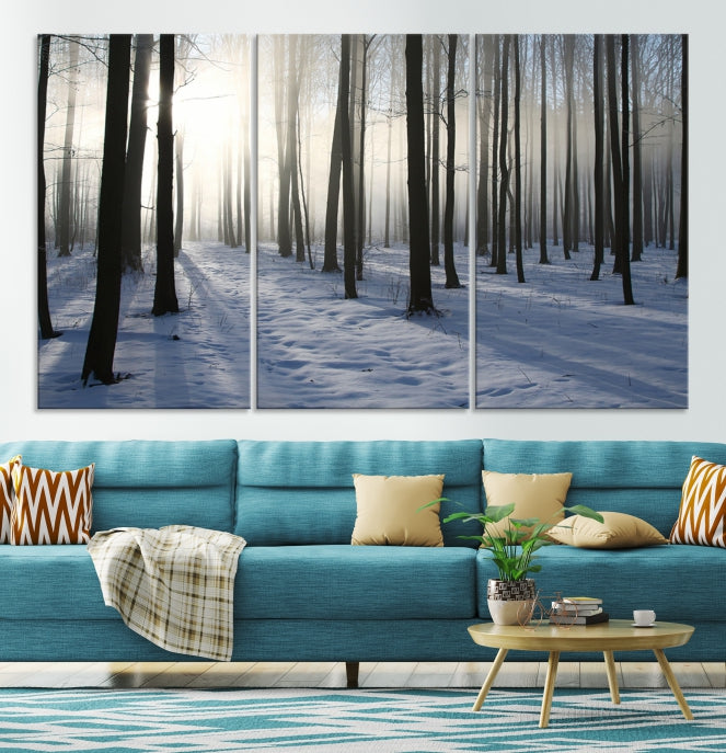 Night Forest Wall Art Canvas Print