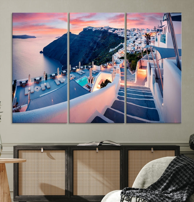 Greece Santorini Wall Art Landscape Canvas Print