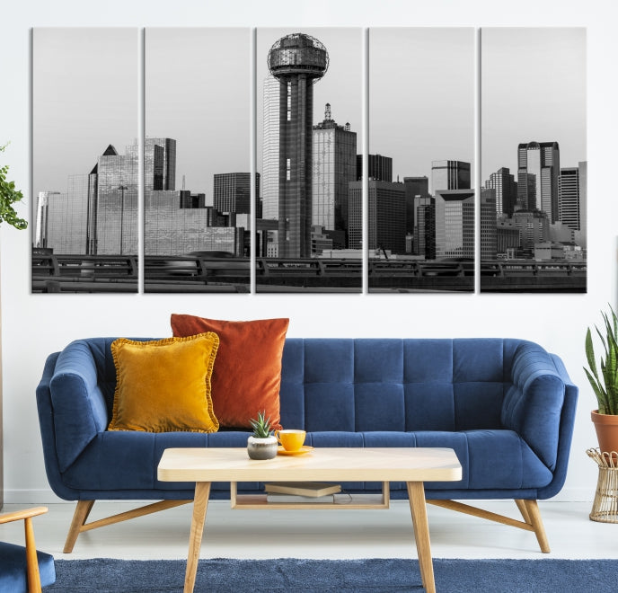 Dallas City Wall Art Canvas Print