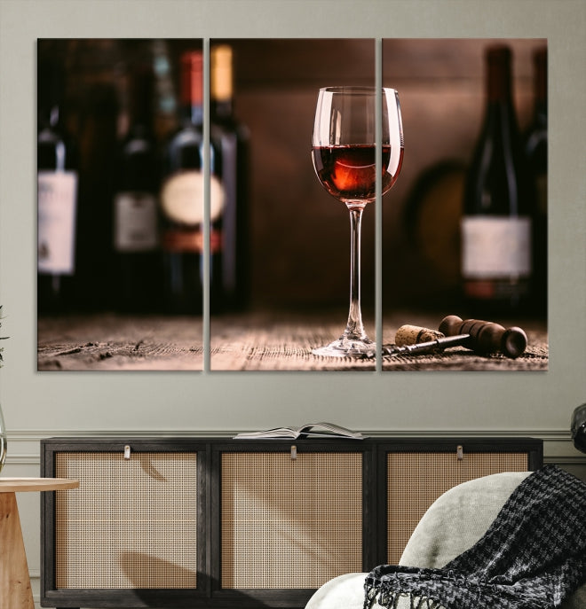 Red Wine and Bottle Canvas Print