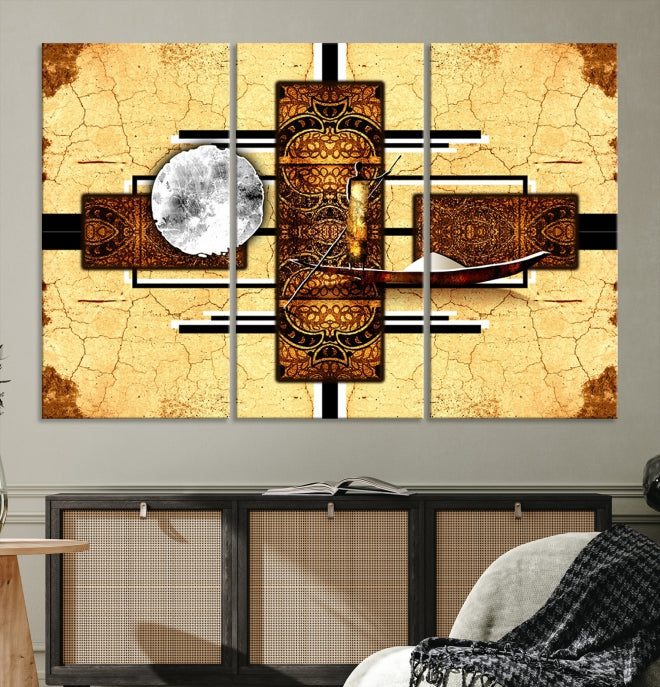 African Style Abstract Wall Art Canvas Print