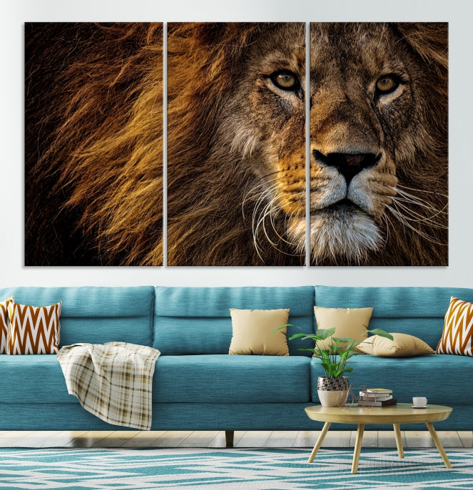 Art mural grand lion Impression sur toile