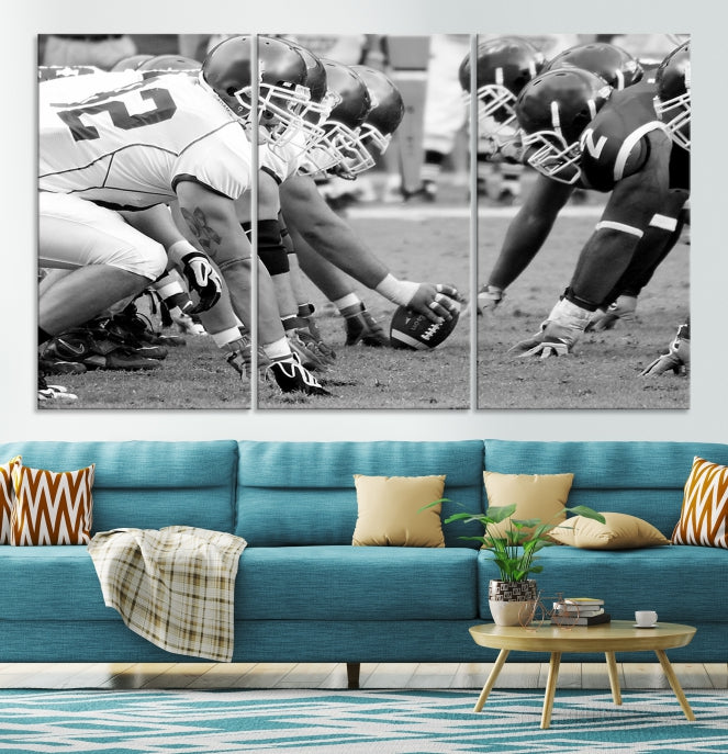 American Football Player Wall Art Canvas Print