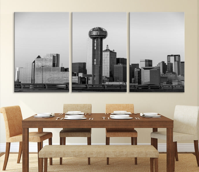 Dallas City Canvas Print, Dallas Skyline, Dallas Wall Art, Dallas Texas