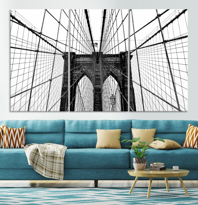 Lienzo decorativo para pared grande con puente de Brooklyn