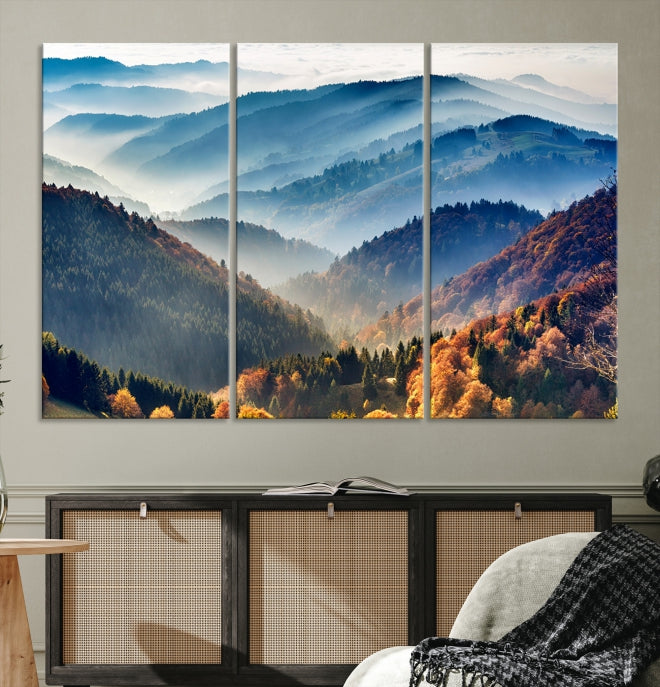 Paysage d’art mural forestier Impression sur toile