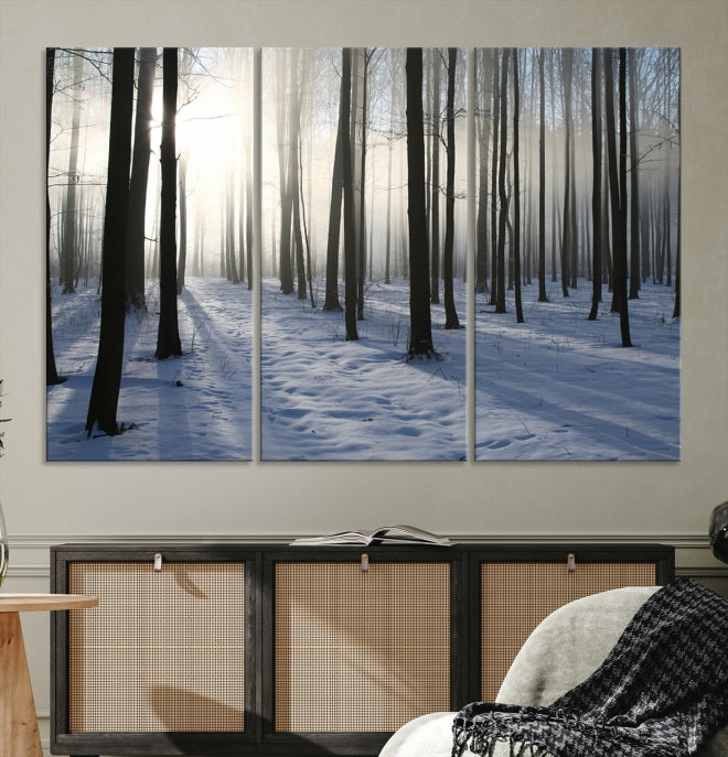 Night Forest Wall Art Canvas Print