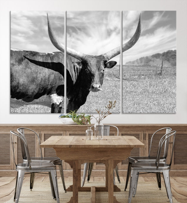 Longhorn Wall Art Canvas Print