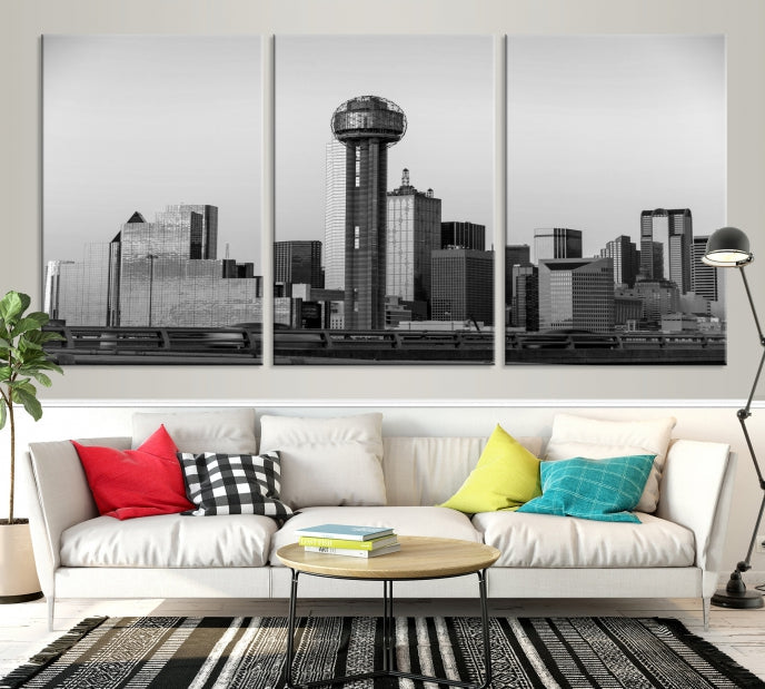 Dallas City Canvas Print, Dallas Skyline, Dallas Wall Art, Dallas Texas