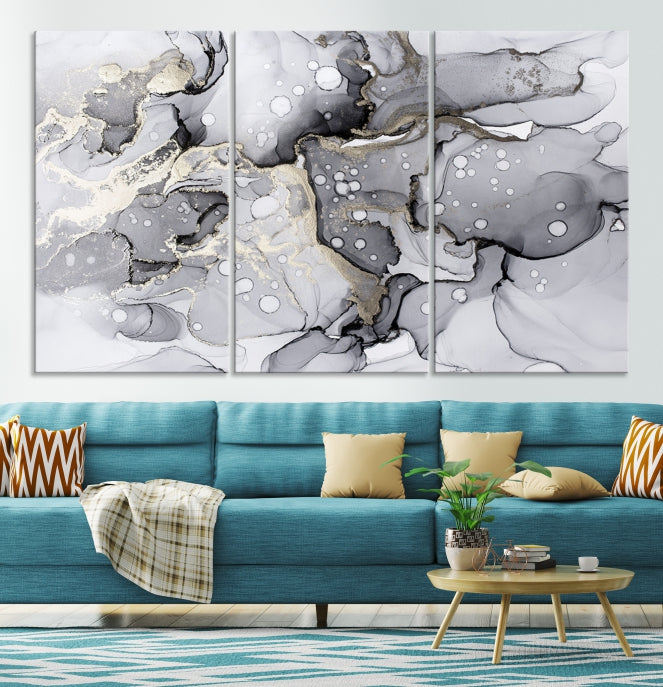 Marble Fluid Effect Wall Art Abstract Canvas Wall Art Print