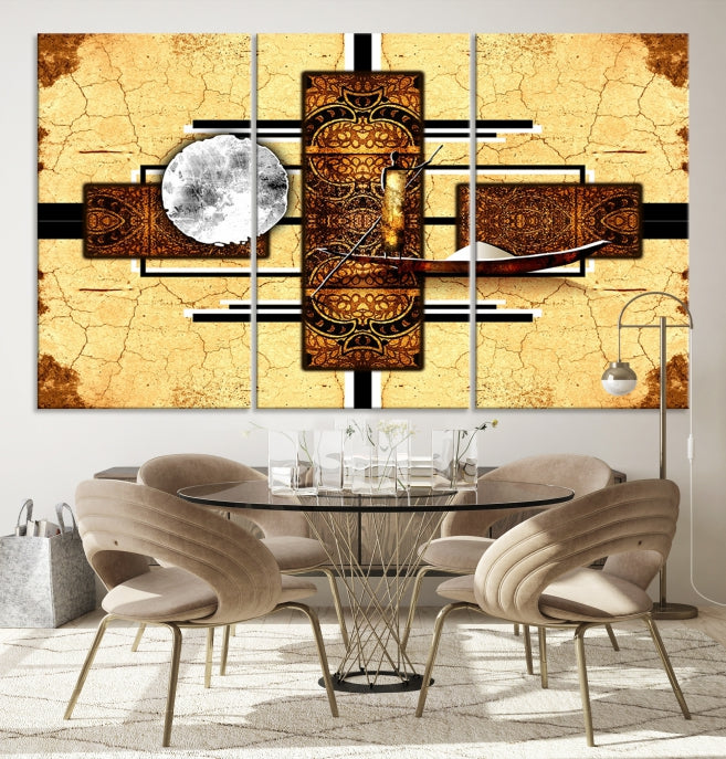 African Style Abstract Wall Art Canvas Print