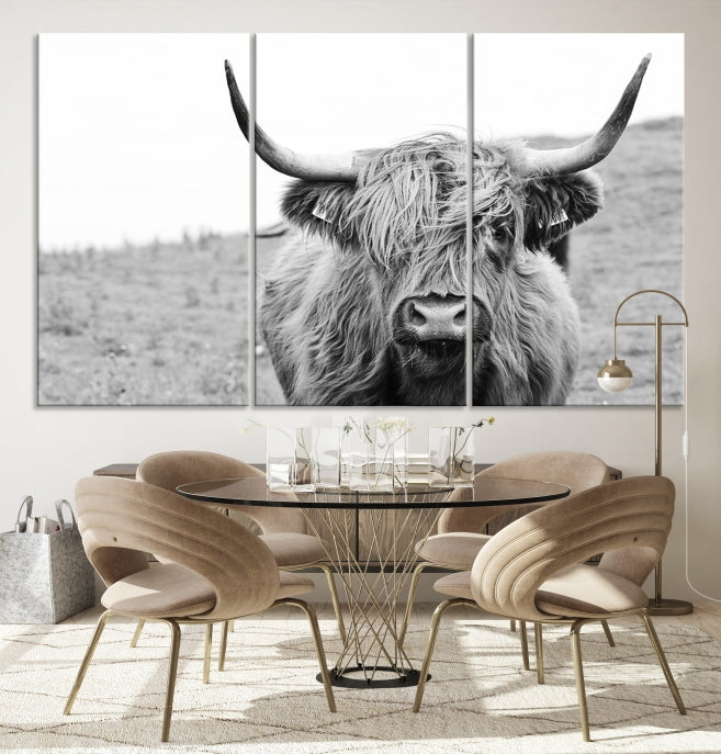 Newfoundland Cow Art Wall Art Canvas Print