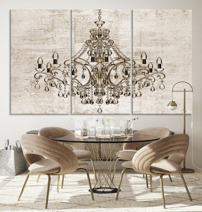 Vintage Chandelier Wall Art Canvas Print