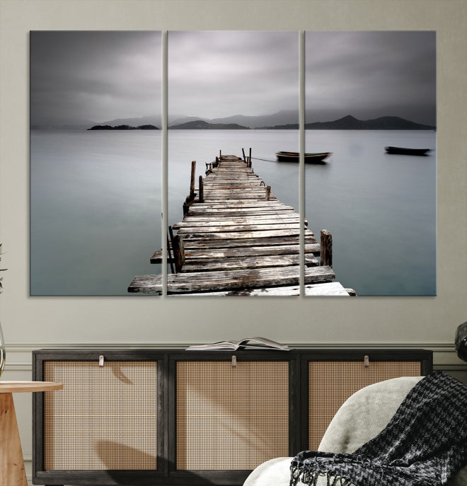 Wood Pier Wall Art Canvas Print