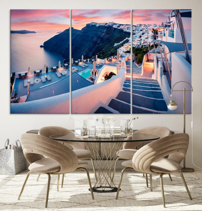 Greece Santorini Wall Art Landscape Canvas Print