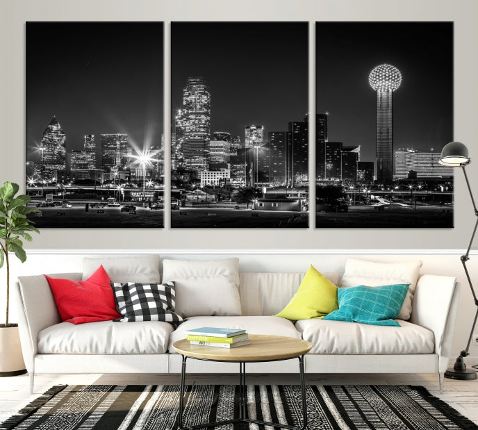 Dallas City Wall Art Canvas Print