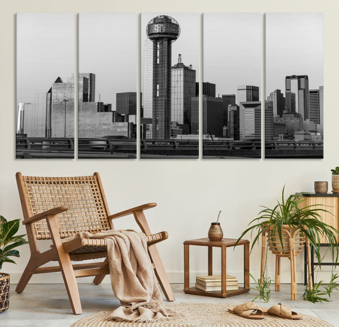 Dallas City Wall Art Canvas Print