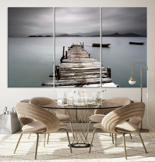 Wood Pier Wall Art Canvas Print