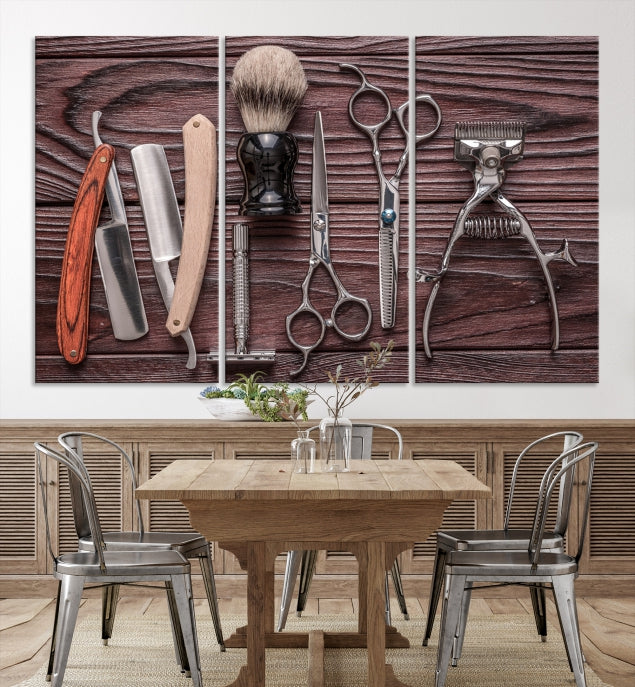 Hairdresser Tools Wall Art Canvas Print