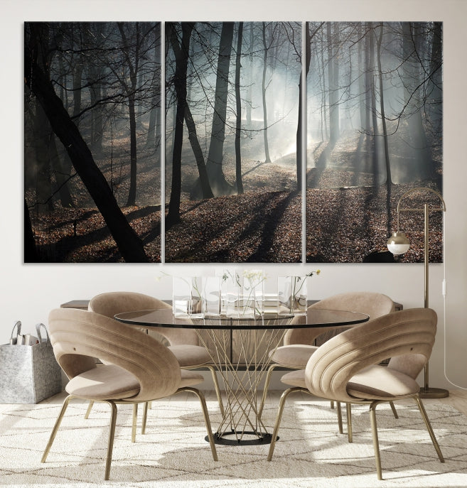 Art mural famille sombre et arbre Impression sur toile