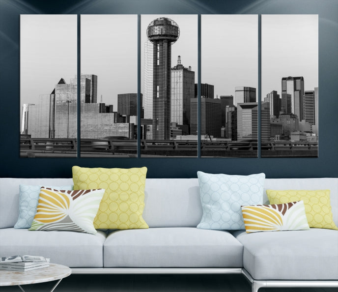 Dallas City Wall Art Canvas Print