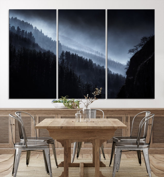 Dark Forest Wall Art Canvas Print