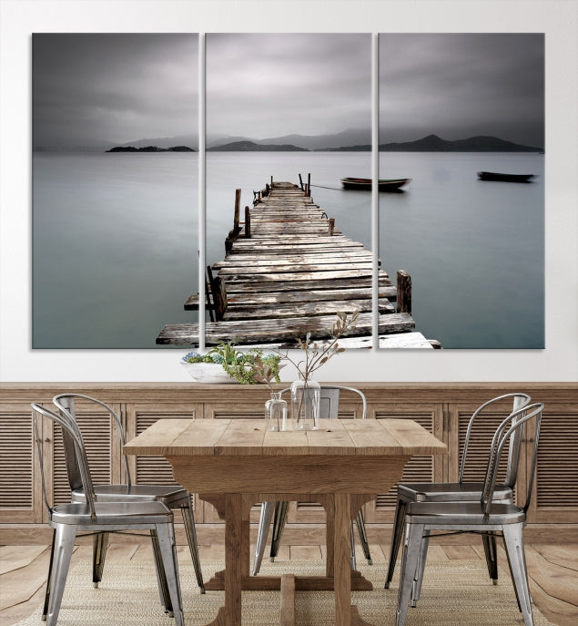 Wood Pier Wall Art Canvas Print