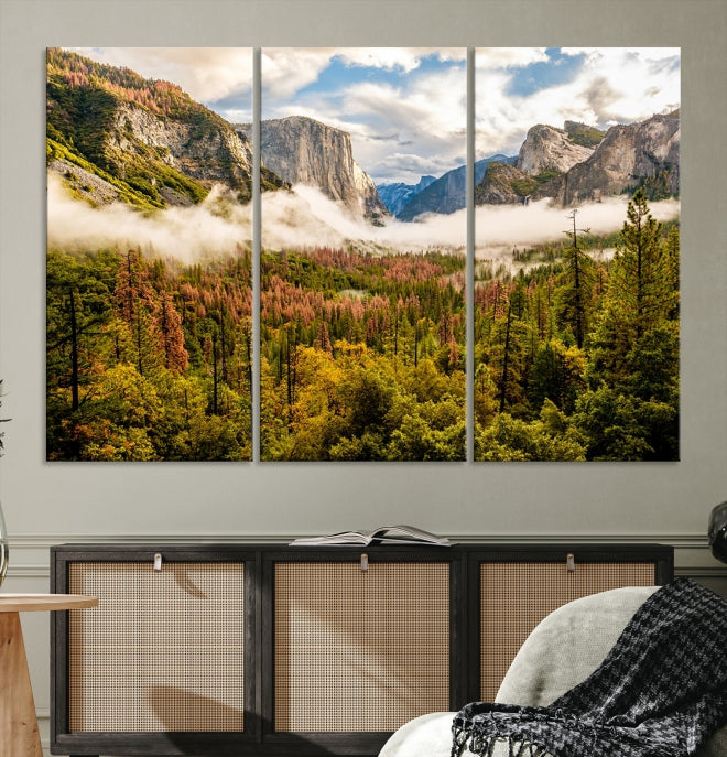 Yosemite Nal Park Wall Art Canvas Print El Capitan