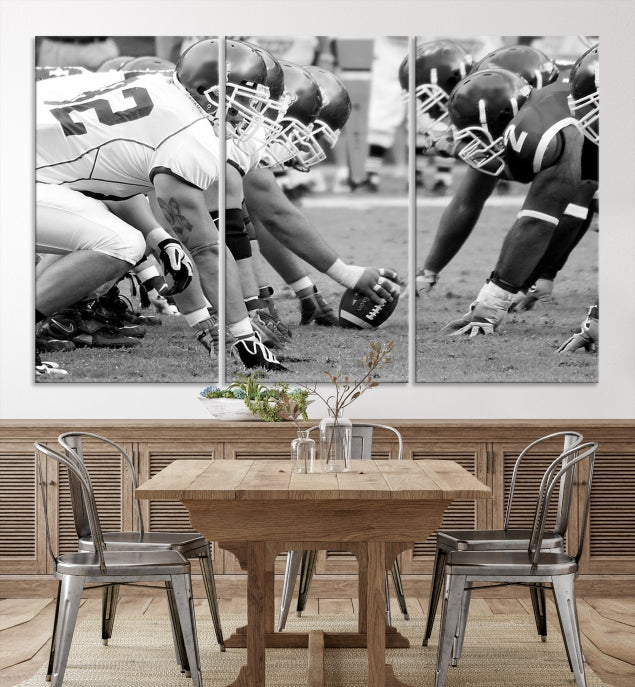 American Football Player Wall Art Canvas Print