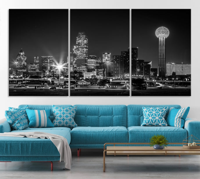 Dallas City Wall Art Canvas Print