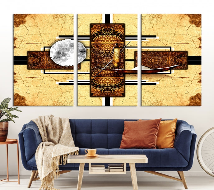 African Style Abstract Wall Art Canvas Print