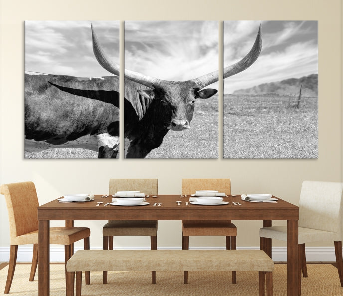 Longhorn Wall Art Canvas Print