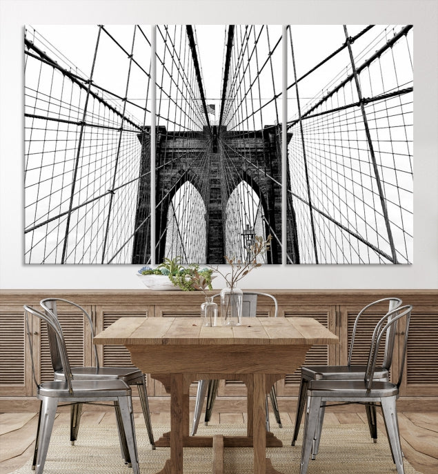 Lienzo decorativo para pared grande con puente de Brooklyn