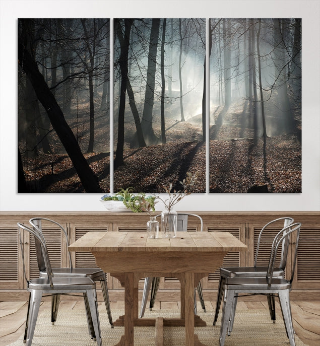 Art mural famille sombre et arbre Impression sur toile