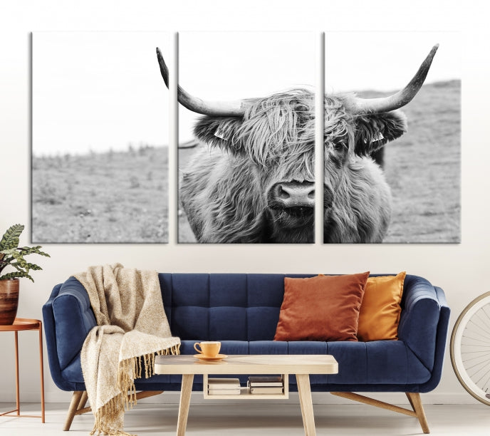 Newfoundland Cow Art Wall Art Canvas Print