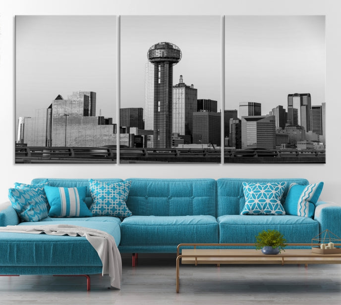 Dallas City Canvas Print, Dallas Skyline, Dallas Wall Art, Dallas Texas, Impression sur toile, Toile de Dallas, Art de Dallas, Impression sur toile de Dallas,