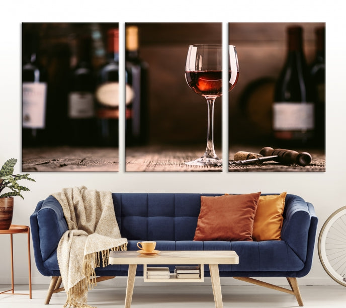 Red Wine and Bottle Canvas Print