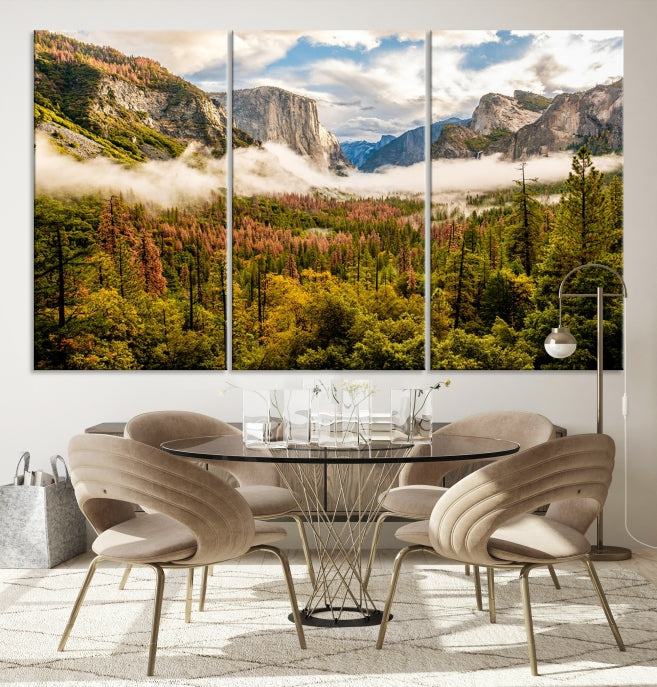 Yosemite Nal Park Wall Art Canvas Print El Capitan