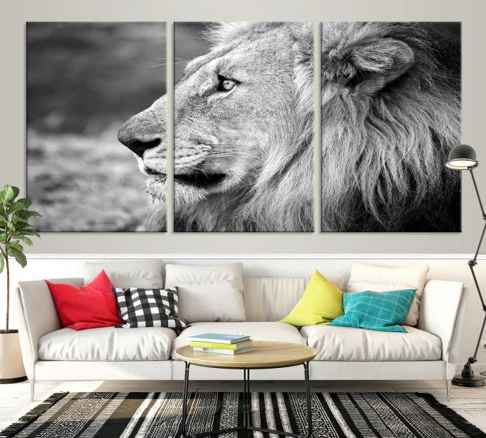 Art mural lion Impression sur toile